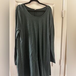 Teal Long Sleeve Sweater Dress